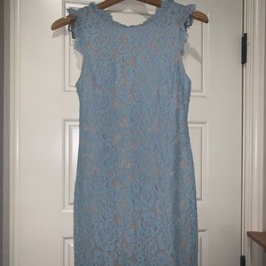 Vici Dolls, light blue lace tan undertone wedding dress